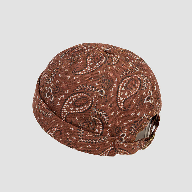 Demi Dio Cashew Flower Vintage Yuppie Melon Leather Hat